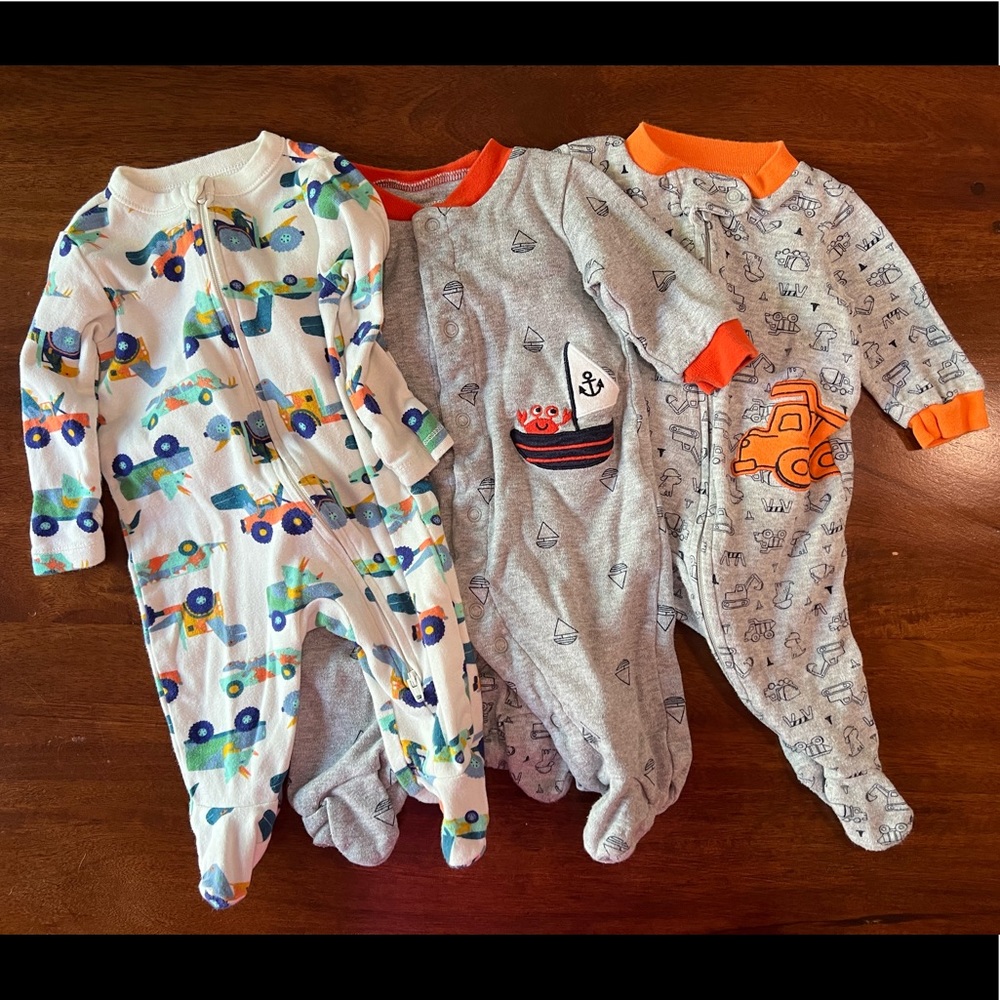 Three sleepers, size 0-3 months